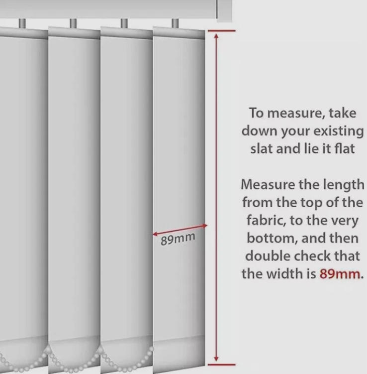 Made to Measure Vertical Blind Slats (3.5inches) 89mm - Premium Plain White Blinds vault